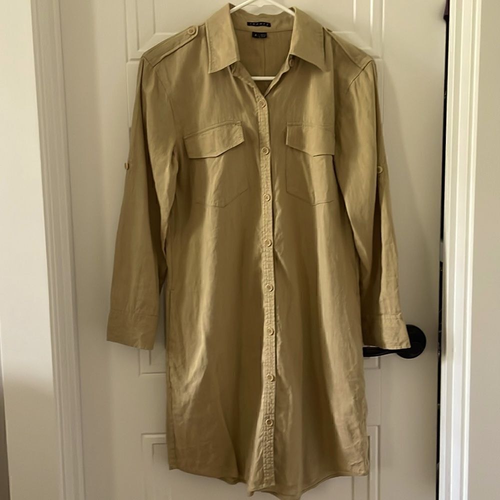 Theory Virgilia Linen Shirt Dress